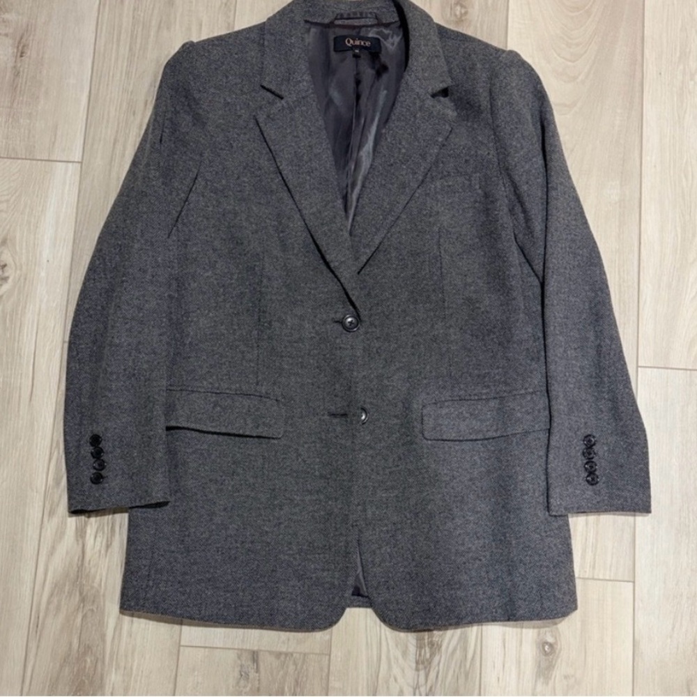 Quince Dark Gray Wool Blazer